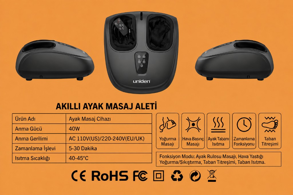 Uniden SPP-1300 Isıtmalı Ayak Masaj Cihazı 4