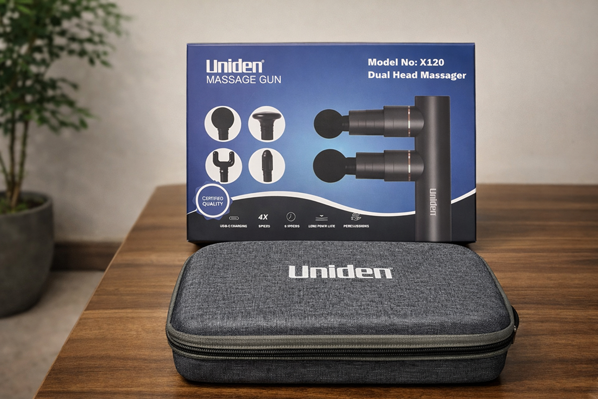 Uniden X120 Çift Başlıklı Masaj Tabancası 3