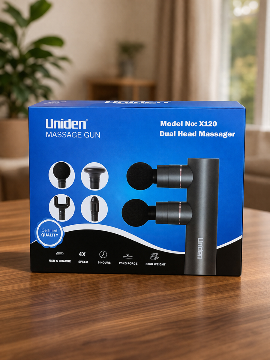 Uniden X120 Çift Başlıklı Masaj Tabancası 4